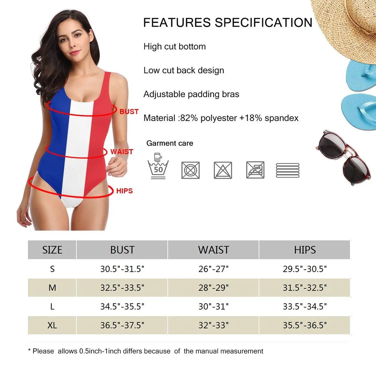 

Flag Of France French Flag Exotic Bikinis Women Swimsuit Low Waist comfortable Women Sports bathing suit SwimSuit M3