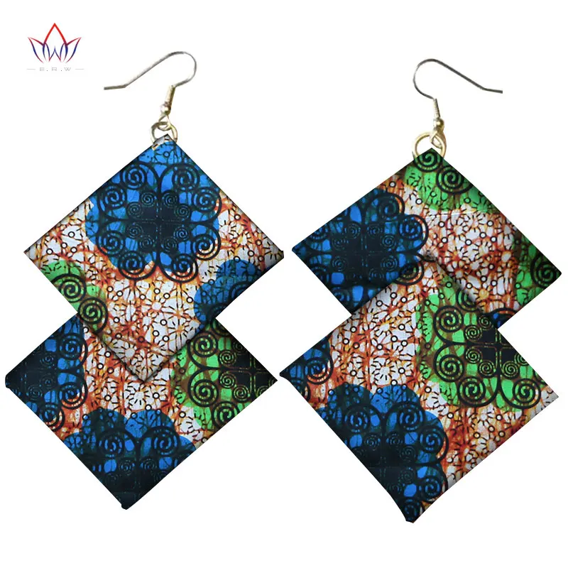 2020 новые стильные разноцветные этнические серьги Анкара с Африканским принтом