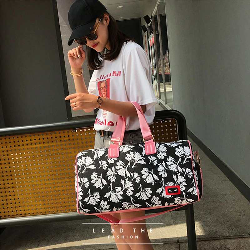 New Flowers Women Gymtas Yoga Bolsa Waterproof Sports Bags Shoes Men Gym Bags For Training Bag Tas Fitness Travel Sport Handbag