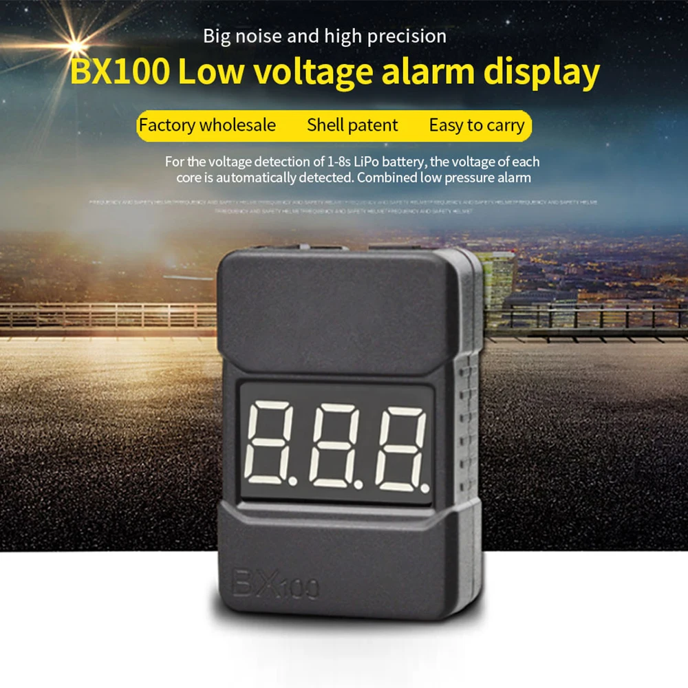 RC Car BX100 1-8S Lithium Battery Voltage Tester Low-pressure Alarm Checker For model cars | Игрушки и хобби