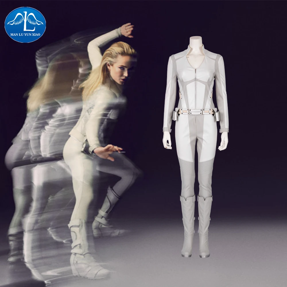 Белый костюм для косплея Легенды завтрашнего дня костюмы на Хэллоуин женщин Сара
