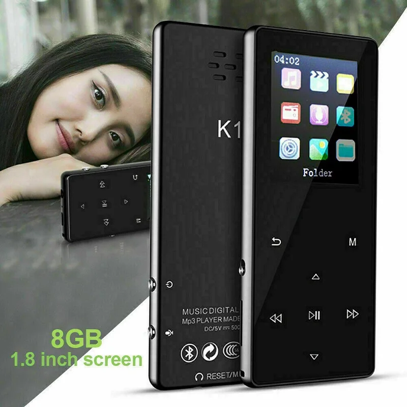 

MP4 Player bluetooth-compatible lecteur mp3 mp4 music player portable media slim 2.4 inch touch keys fm radio video Hifi 8GB