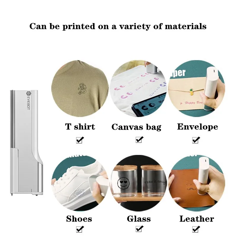 Портативный принтер ручной струйная ручка тату для всех поверхностей DIY Рисунок