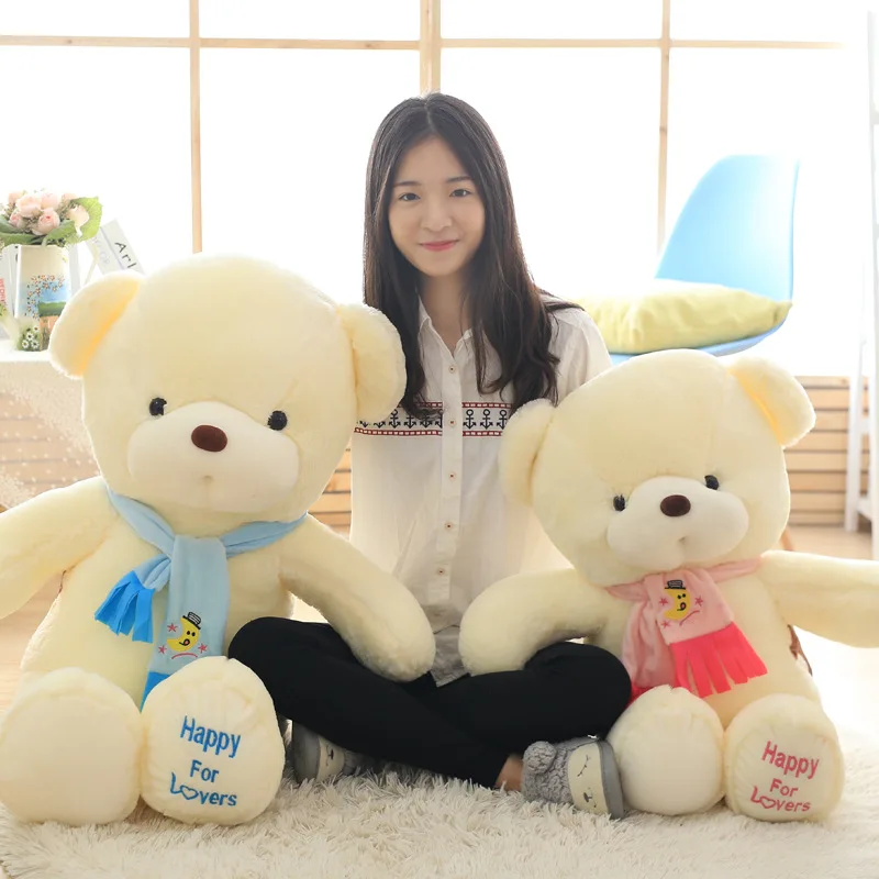 Мягкие плюшевые игрушки для влюбленных гигантские девочек на День святого