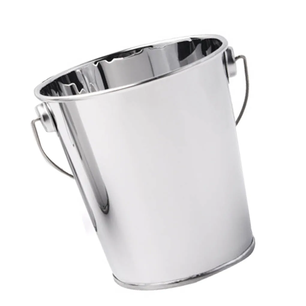 

1 pc French Fries Bucket Stainless Steel Small Ice Candy Dessert Food Barrel Hotel Restaurant Tableware Bar Ice Barrel