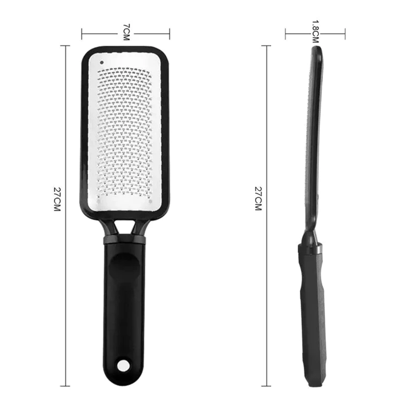 

2Pcs Stainless Steel Foot Files Double Sided Callus Remover Handheld Feet Rasp Professional Pedicure Scrubber Tool