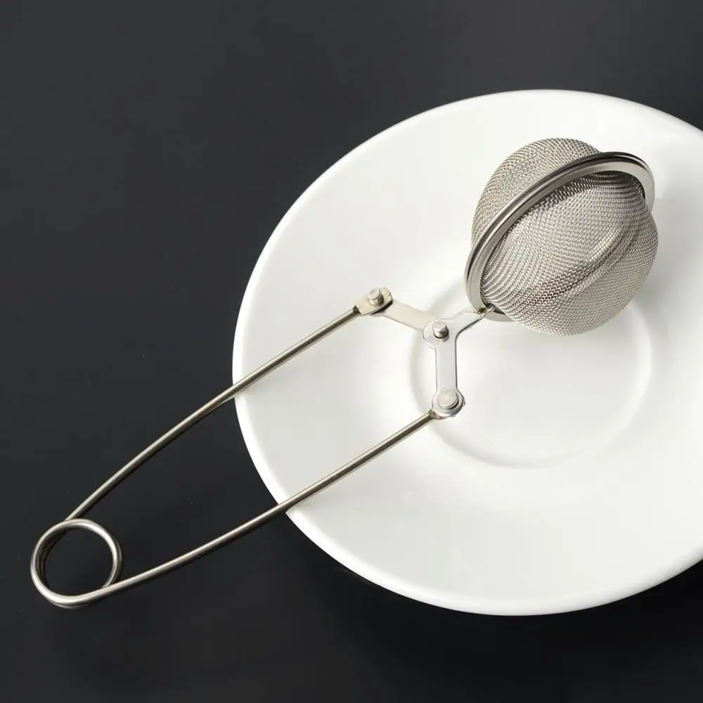 Сетчатый фильтр для чая из нержавеющей стали с ручкой распыления специй|Чайные