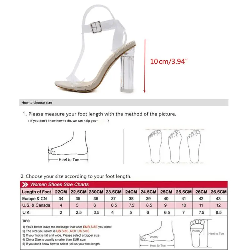 Летние прозрачные босоножки из ПВХ на высоком каблуке с открытым носком LX9F |