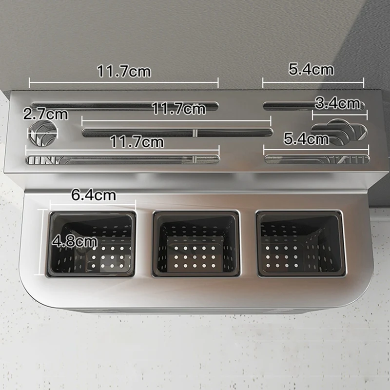 Настенная кухонная стойка из нержавеющей стали 304 держатель для ножей коробка