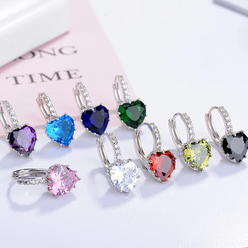 Bague Ringen, Настоящее серебро 925 пробы, серьги для женщин с цирконием, блестящий камень, для женщин, для свиданий, юбилей, ювелирное изделие, подарок