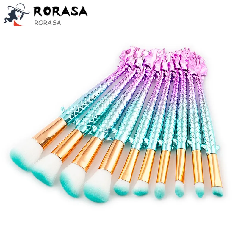 Хит 10 шт. набор профессиональных кистей для макияжа наборы пудра основа