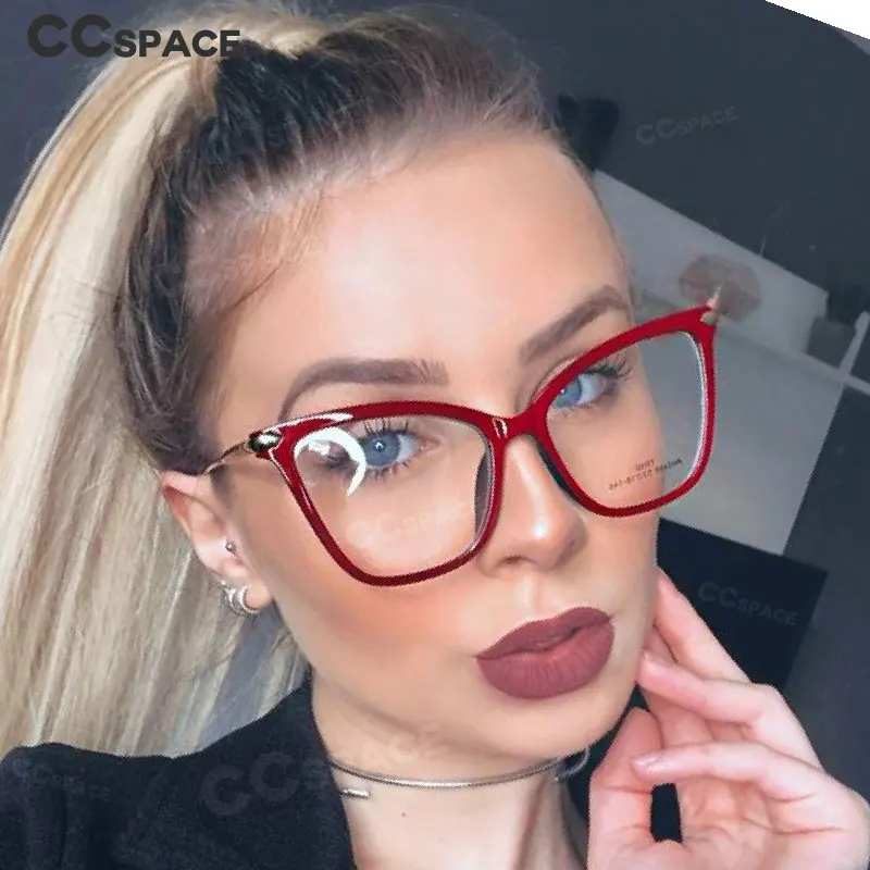 TR90 большие очки кошачий глаз оправа для мужчин и женщин Оптические модные компьютерные очки 45918