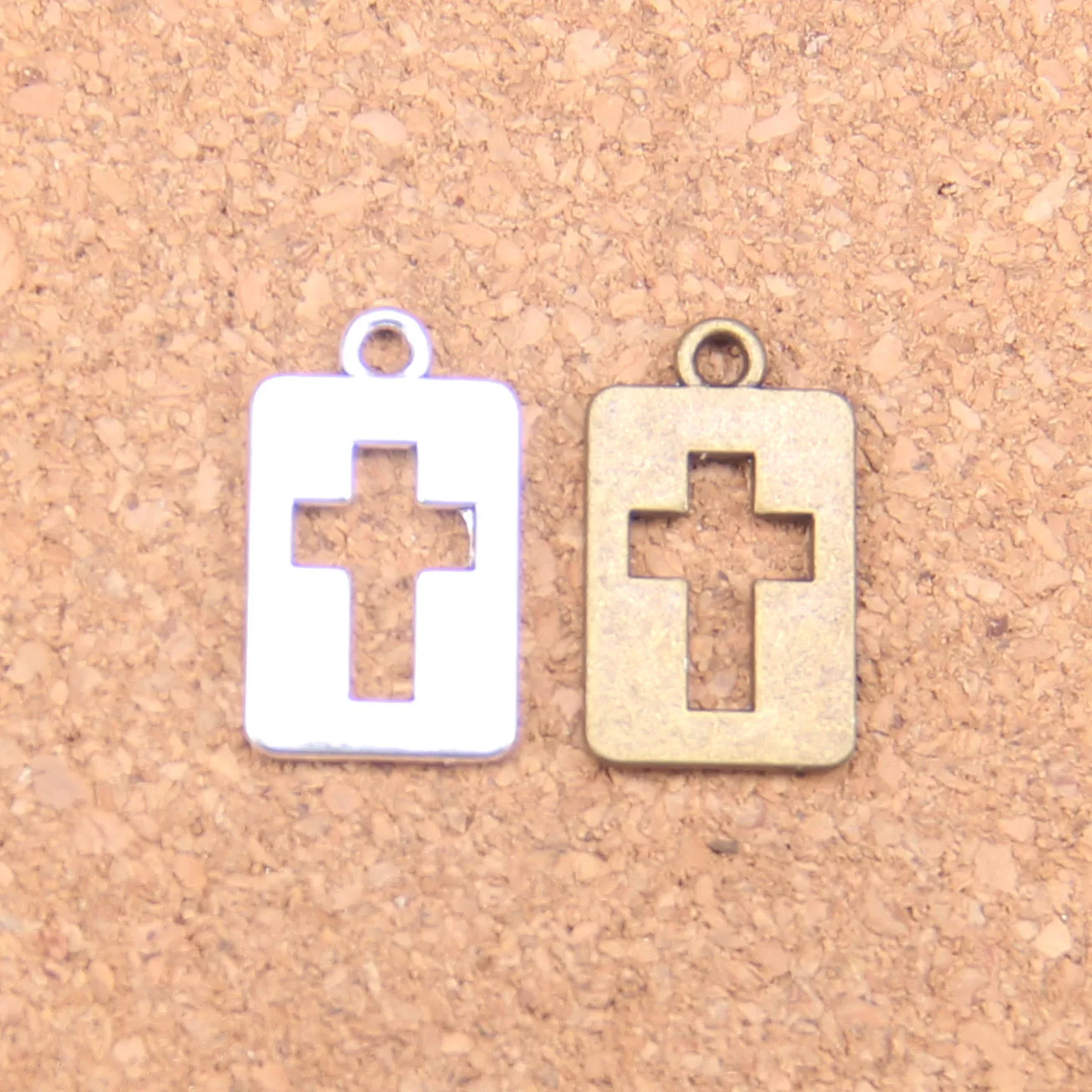 

96pcs Charms cross cut 20x12mm Antique Pendants,Vintage Tibetan Silver Jewelry,DIY for bracelet necklace