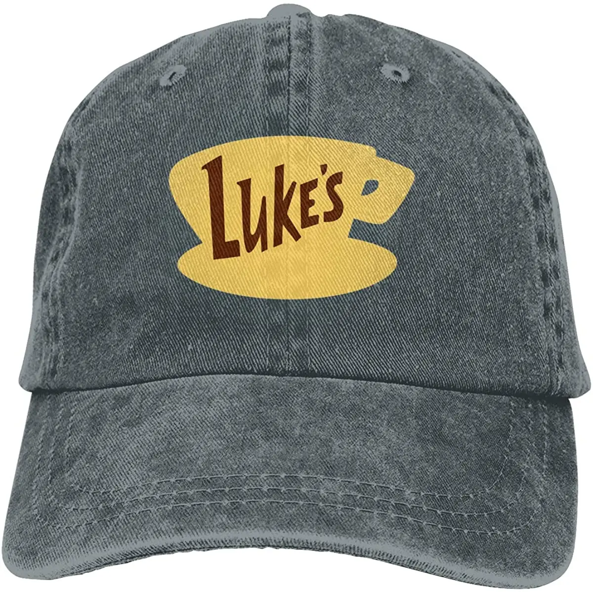 

Unisex Lukes Diner Adjustable Vintage Washed Denim Baseball Cap Dad Hat