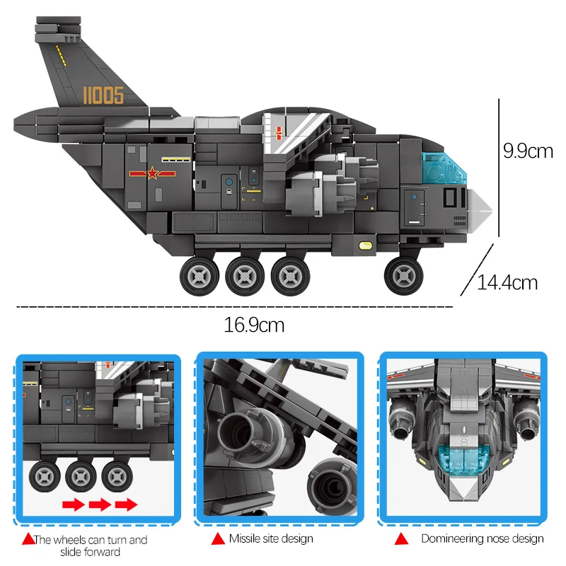 

SEMBO City Police Military Helicopter Building Blocks WW2 Airplane City Transport Aircraft Figures Bricks Toys for Kids