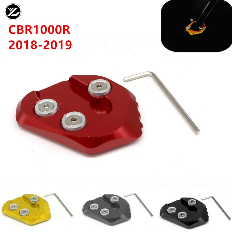 

Motorcycle CNC Side Stand Pad Enlargement Plate Kickstand Extension Pad for honda CBR1000R 2018 2019 cbr 1000r