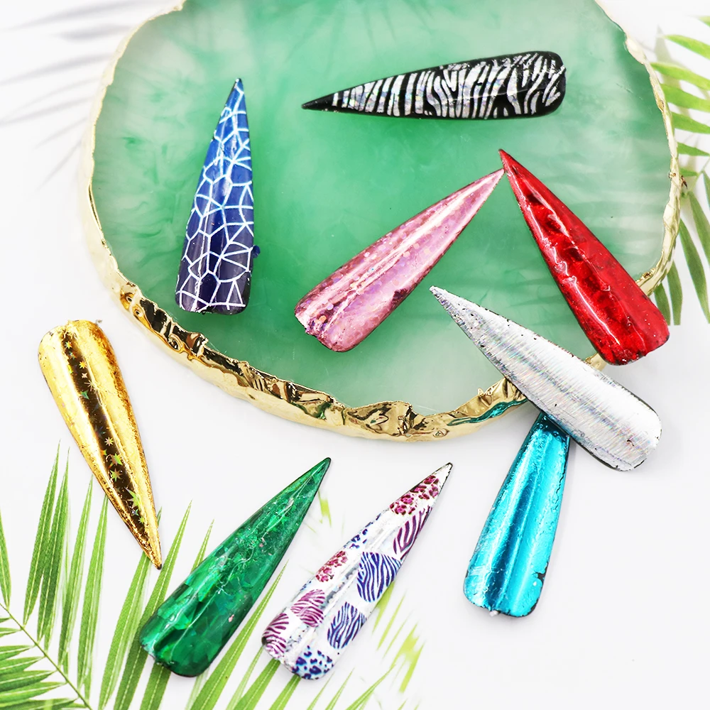 24 листа лазерные блестящие смешанные красивые переводные наклейки Стикеры для