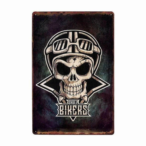 Трендовый металлический жестяной знак с черепом в мексиканском стиле винтажный