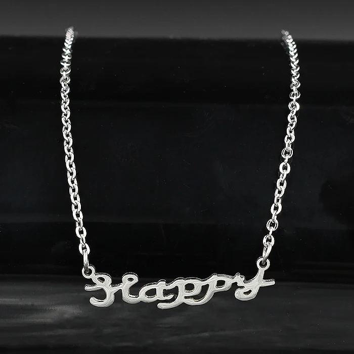 LUXUKISSKIDS стальные ожерелья 5 шт./лот оптовая продажа ожерелье с надписью Happy колье