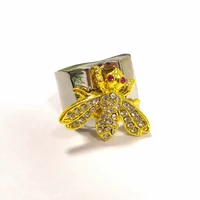 cute animal ring fashion honey bee ring with micro paved silver plated female jewelry for women fashion party jewelry gifts