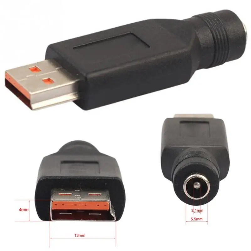 Адаптер питания постоянного тока 5 5x2 1 мм Переходник с женским на USB разъемом папа