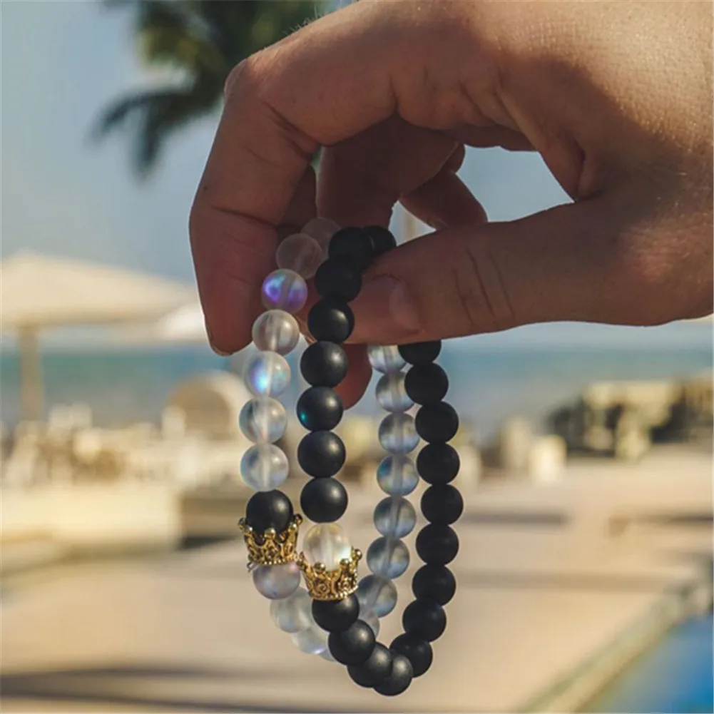 Момиджи 2 шт./компл. 10 видов стилей пары Корона браслет натуральный камень из