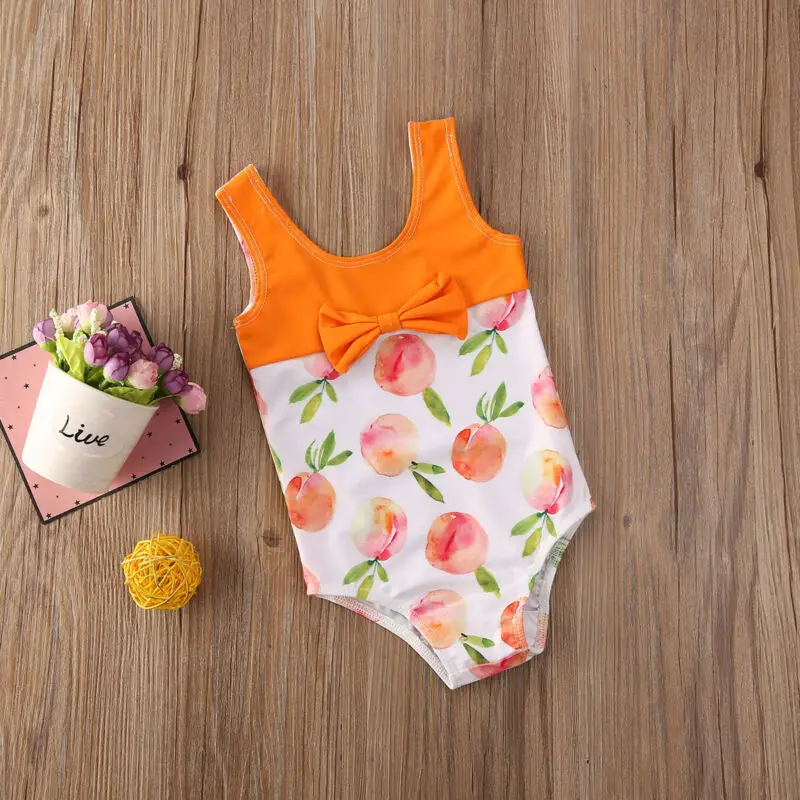 One Piece Swimwear Kids Baby Girls Bow Bikini Swimsuit Bathing Suit Beachwear | One-Piece Suits