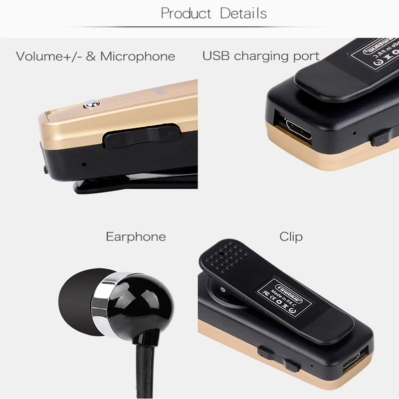 Миниатюрные беспроводные Bluetooth-наушники Fineblue F980 автомобильные наушники-вкладыши