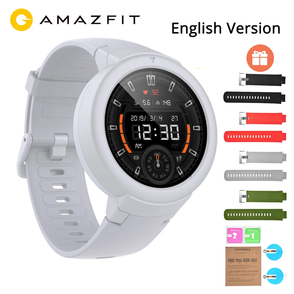 Английские Смарт-часы Huami Amazfit Verge Lite gps IP68 1," AMOLED экран 20 дней Срок службы батареи Verge Lite наручные часы