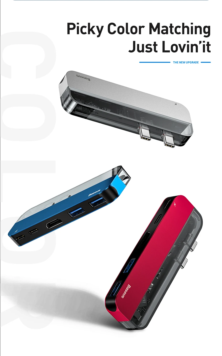 Baseus USB C концентратор 3,0 Для Macbook Pro Surface HDMI Thunderbolt 3 адаптер питания мульти USB 3,0 USB-C type C концентратор для huawei Matebook
