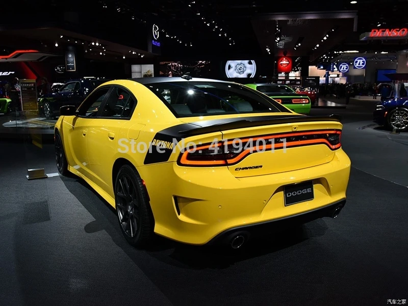 Для Dodge charger ABS пластиковый Неокрашенный праймер цвет Задняя накладка на багажник крыша крыла губы спойлер для автомобиля