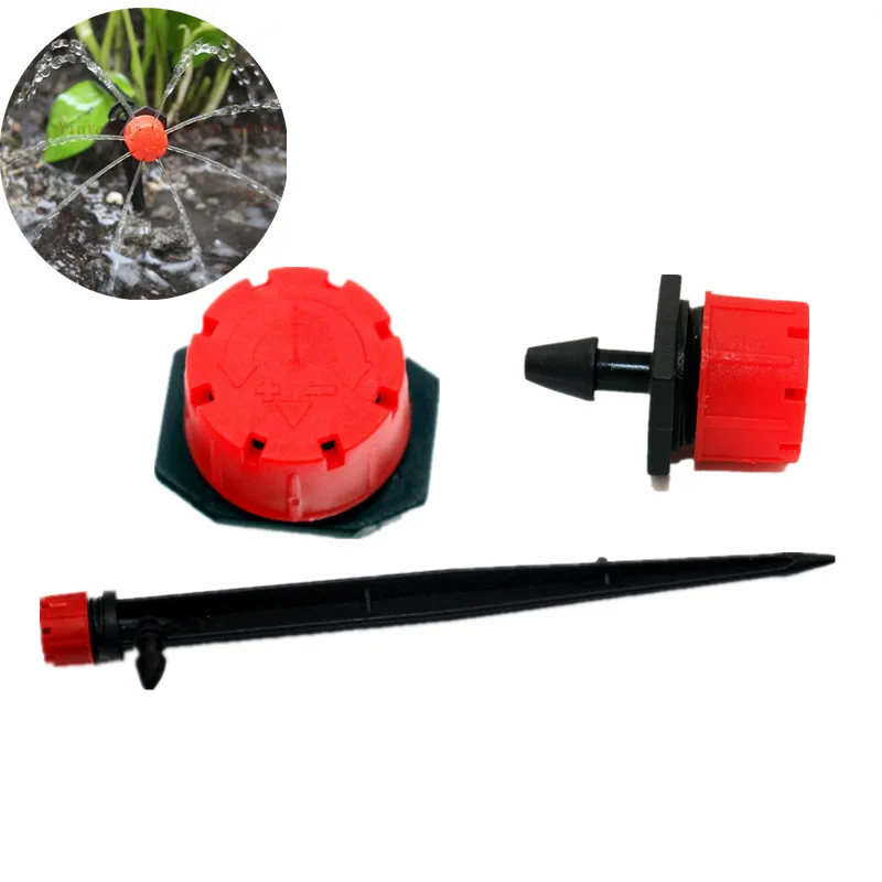 Регулируемая красная капельница с 8 отверстиями для капельного орошения теплиц