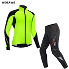 Мужская Зимняя Теплая Флисовая велосипедная куртка WOSAWE, ветрозащитный дождевик, одежда для горного велосипеда, куртка для горного велосипеда, велосипедные штаны