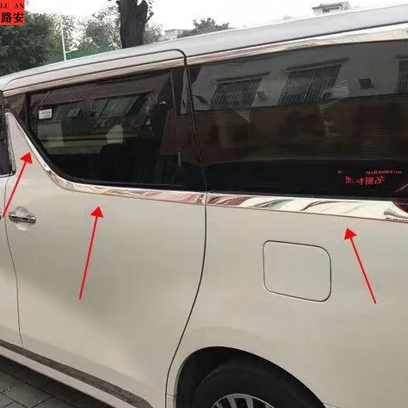 Подходит для Toyota Alphard Vellfire серии 30 15 19 лет Декоративная полоса из нержавеющей