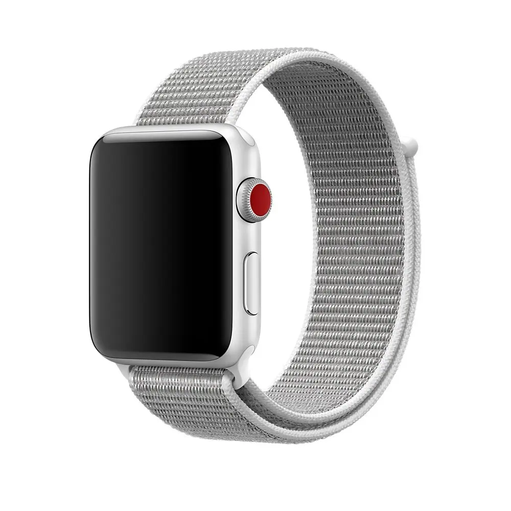 Ремешок для наручных часов Apple Watch Series 5 4 40 мм 44 браслет нейлоновый Браслет спортивный бесшовный ремешок для iwatch серии 3/2/1 38 мм 42 мм аксессуары - Цвет ремешка: white