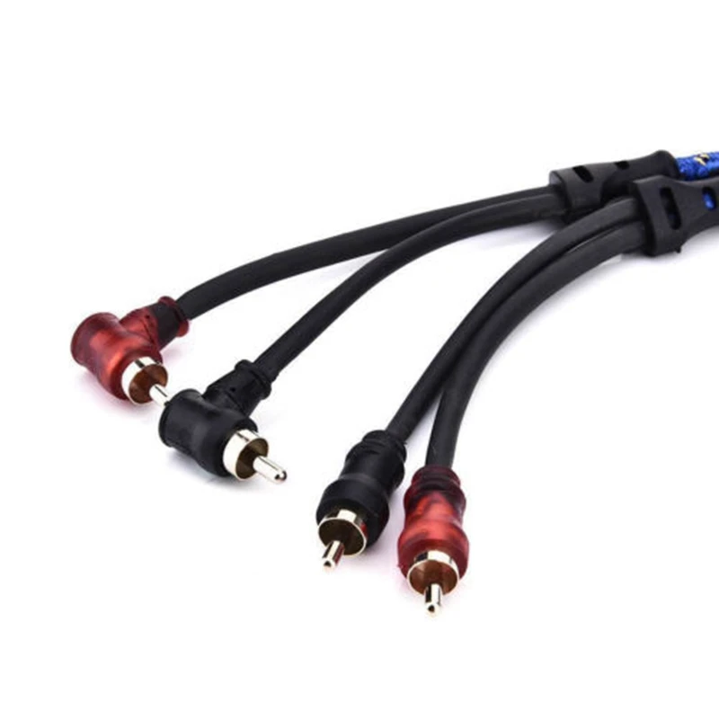 5 м 2 Rca на штекер автомобильный стерео аудио кабель усилитель Плетеный
