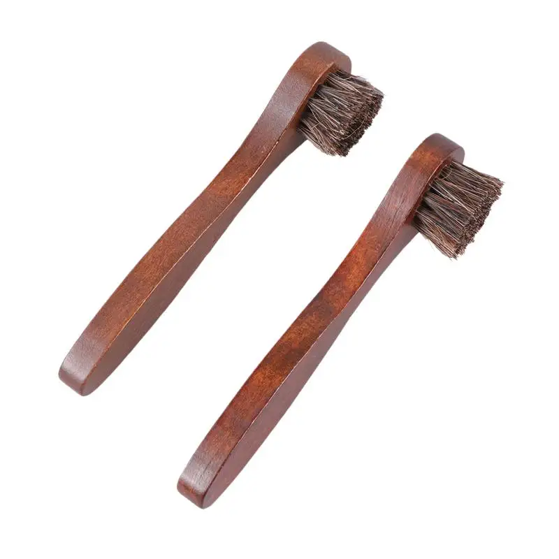 3 шт Длинные ручки чистящие щетки деревянный конский волос полировальная щетка