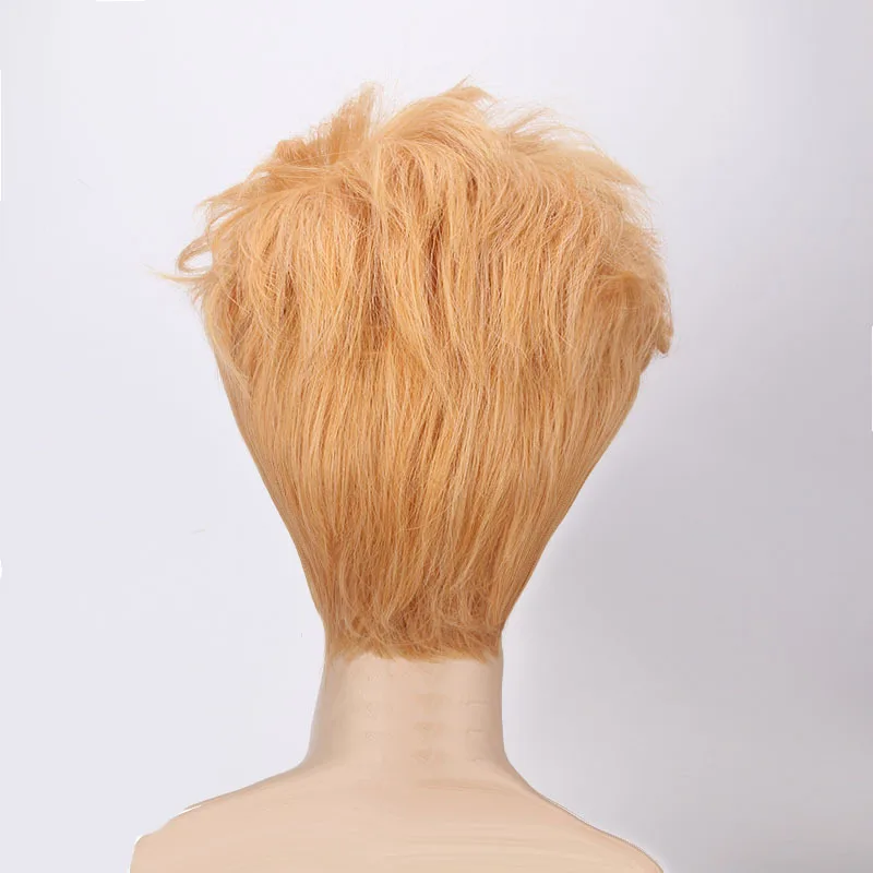 

Donald Trump Role Play Wig Short Straight Men Boy Party Carnival Blonde Synthetic Hair Wigs