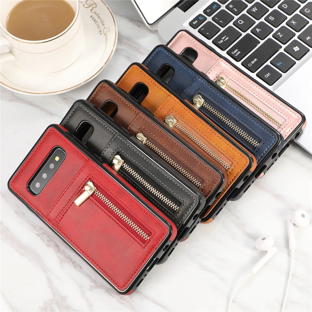 

Phone Case sFor Samsung Galaxy S10 Plus S10E Case Cover For Galaxy S10 S 10 Case Luxurry zipper Leather Wallet Cover Capa Fundas