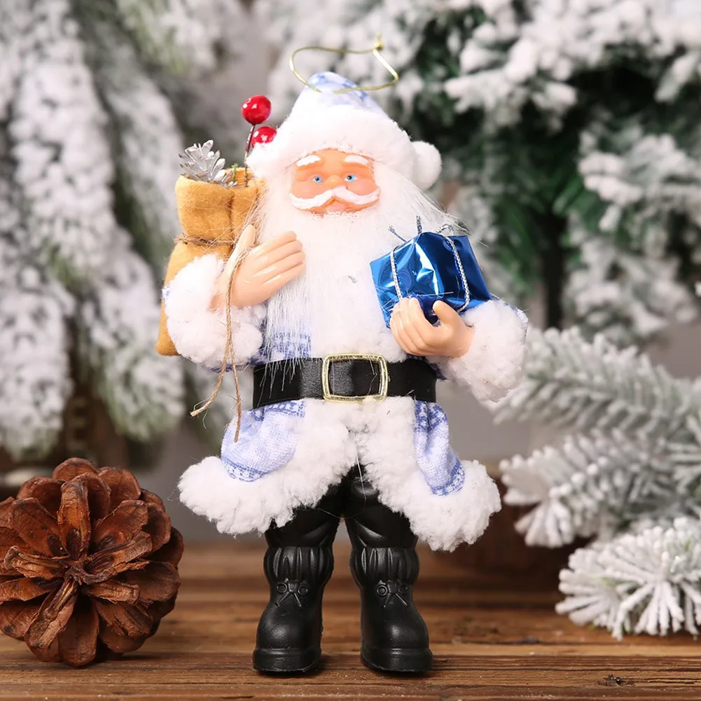 

2021 Christmas Decoration Santa Claus Resin Doll Pendant Stand Pose Doll Small Doll Decoration Articles Christmas Decorations