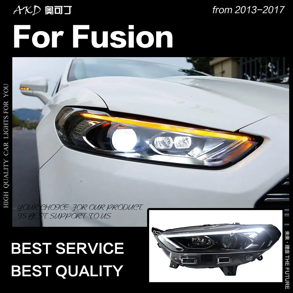 

Фара для стайлинга автомобилей, для Fusion, фары 2013-2016 Mondeo, светодиодсветодиодный фары DRL линзы проектора Bi Xenon, авто аксессуары