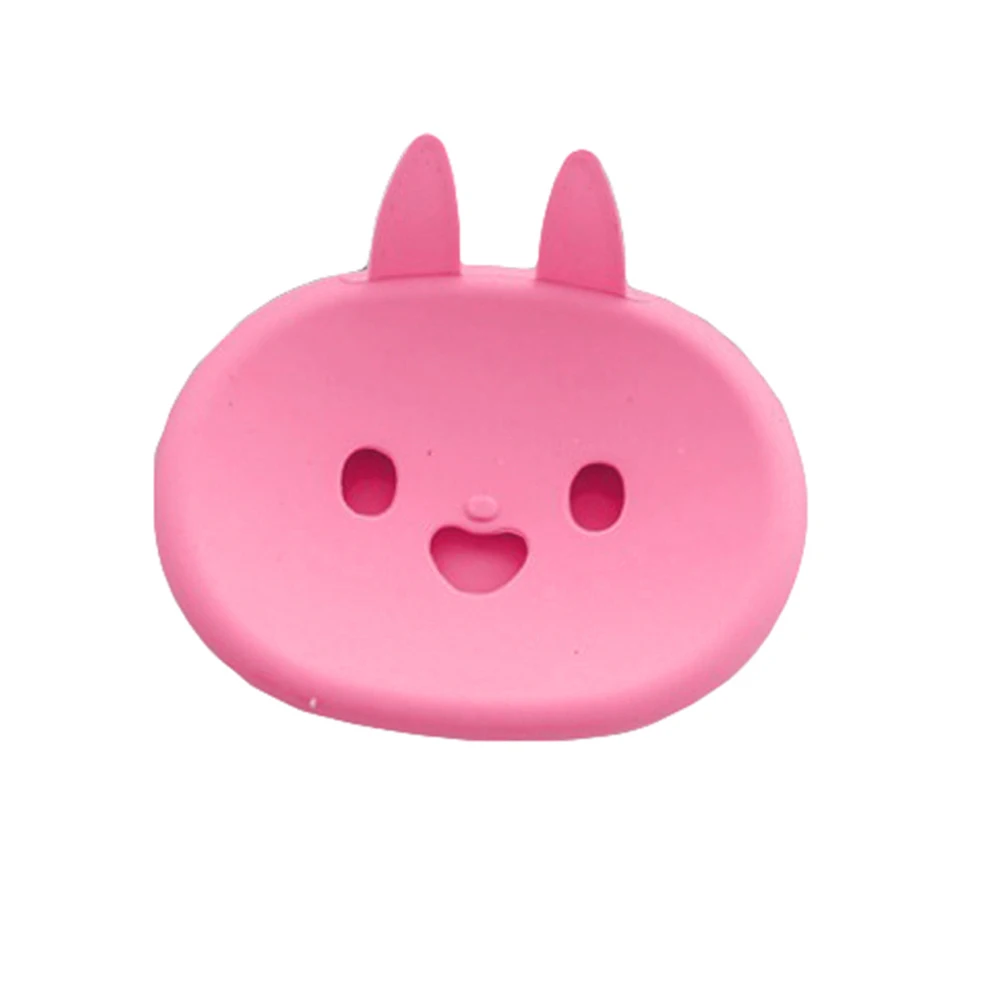 1 Set Lovely Practical Portable Cartoon Rabbit Bathroom Soap Dish Box Double Layer Draining Holder For Accessories | Дом и сад