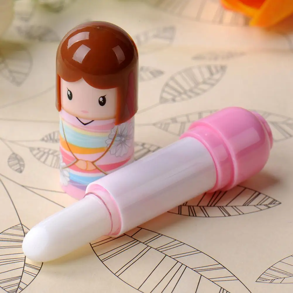 2 шт. увлажняющий бальзам для губ нежирный фруктовый вкус герметичный милая кукла