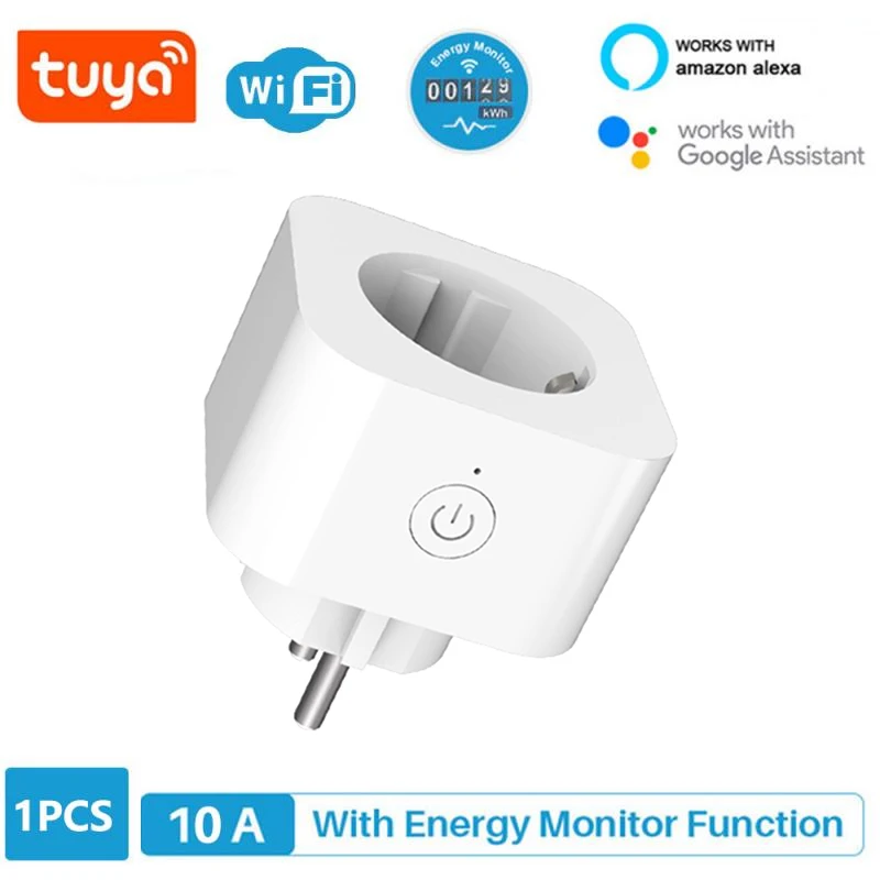 

2021 Brand New WiFi Smart Home Sockets 10A EU Plug Tuya Smart Life APP Work With Alexa Google Home Smart-Home Automation EU Plug