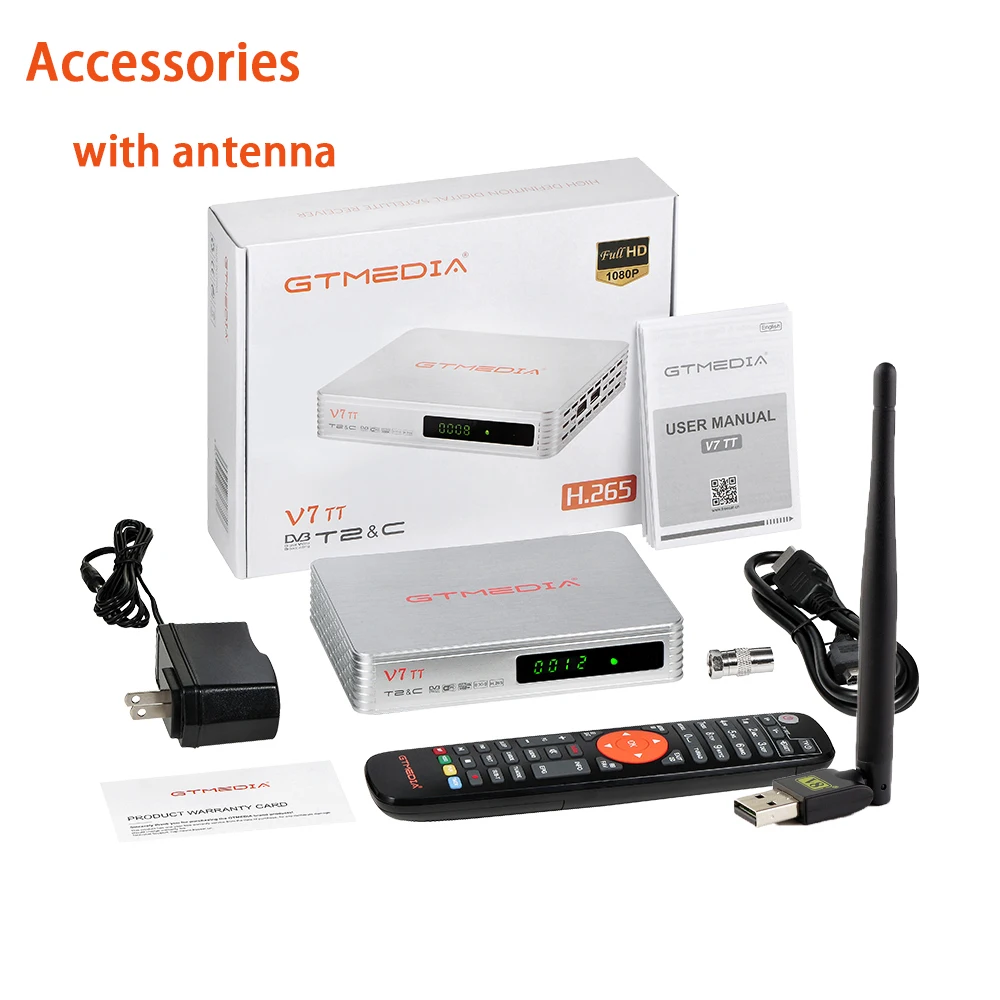 2021 Новый GTMEDIA V7 TT DVB T/T2 + C Поддержка H.265 HEVC 10bit эфирный приемник комбо ТВ тюнер со
