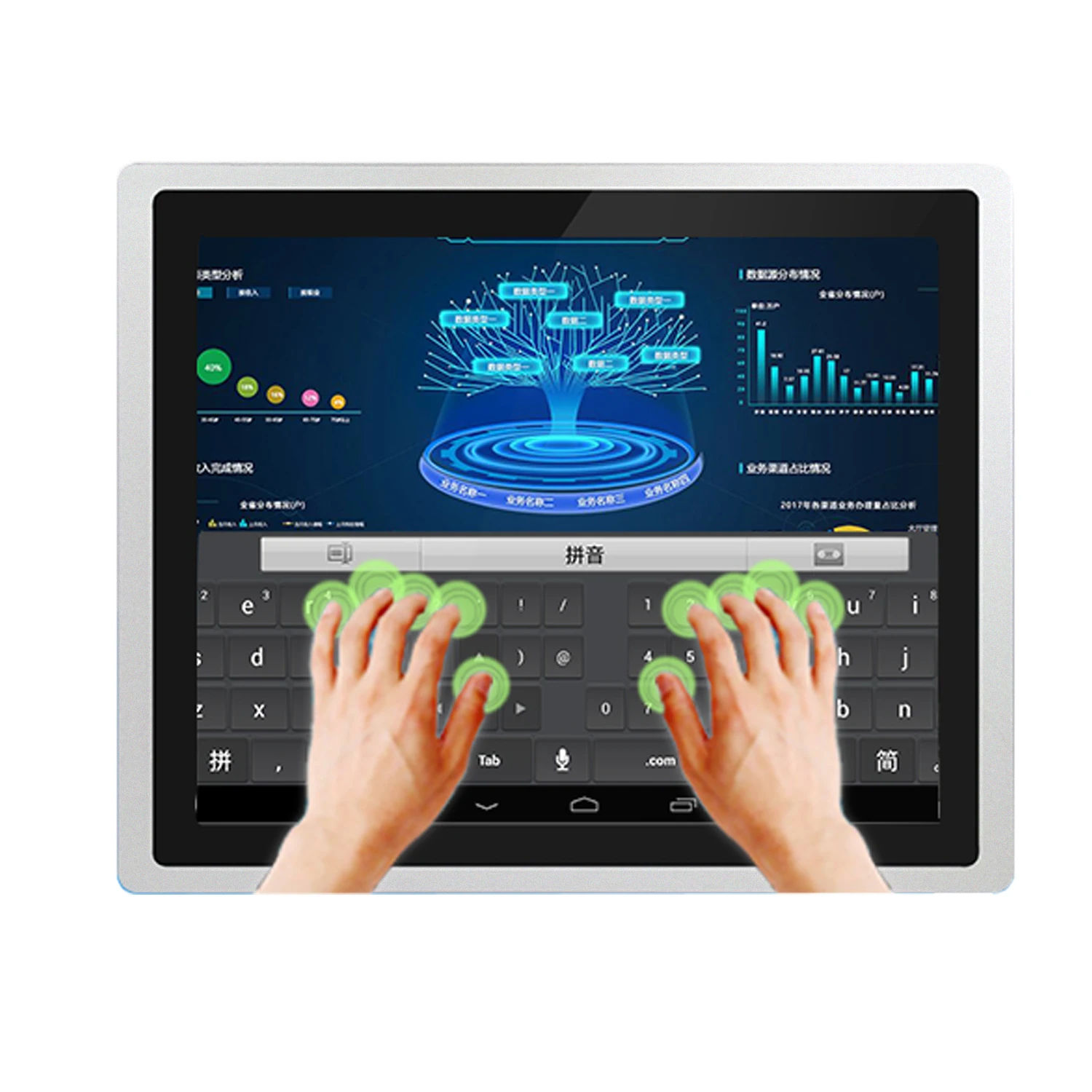 15 inch embedded IPC all-in-one PC capacitive touch screen industrial mini tablet computer built-in WiFi with HD panel 1024*768 enlarge
