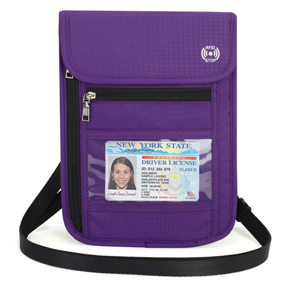 

Mini Hanging Waterproof With Hook Cards Breathable Document Bag Travel Fashion Shoulder Passport Packet Multifunctional Unisex