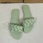 2021 модные тапочки с плоской подошвой; Женская сумочка с шлепанцы-сандалии женские шлепанцы с плоской подошвой, уличные пляжные Дамская обувь женские домашние тапочки, украшенные бисером; Шлепанцы на ремешке