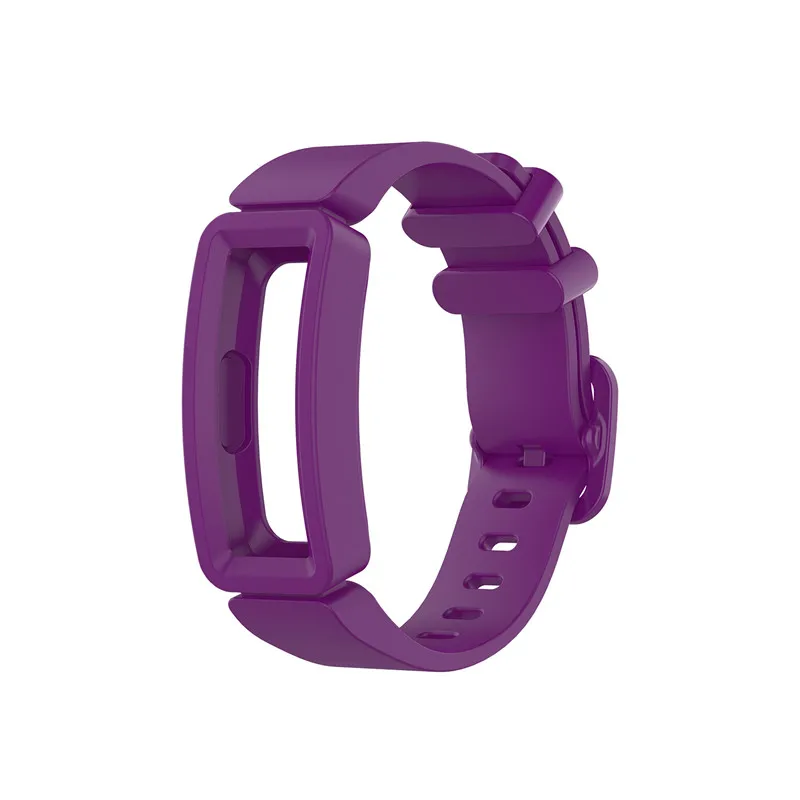 Dark Purple Замена классический силиконовый ремешок Браслет для Fitbit ace 2 Дети часы ремешок для inspire/inspire огнеупорные часы - Цвет: Dark Purple