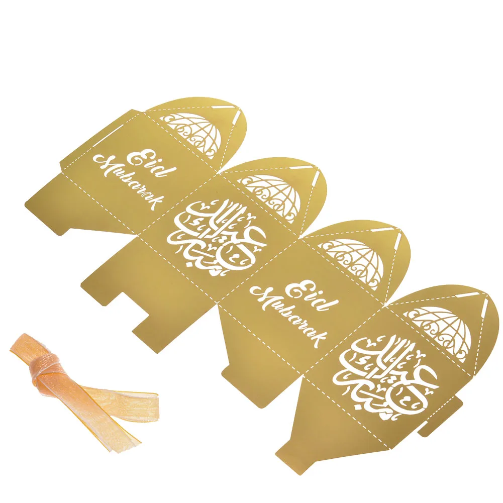 

50pcs Eid Mubarak Candy Box Favor Paper Gift Box Ramadan Decorations DIY Paper Happy Islamic Muslim al-Fitr Eid Party Supplies